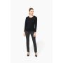 T-shirt Supima® à col rond et manches longues pour femme