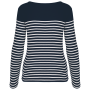T-shirt femme style marin à manches longues