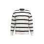 Sweat-shirt éco-responsable à col rond rayé avec épaules tombantes unisexe