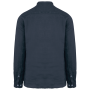 Chemise à col mao aspect lin lavé pour homme