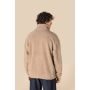 Sweat-shirt demi-zip à épaules tombantes en sherpa unisexe