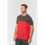 T-shirt bicolore éco-responsable à manches courtes unisexe