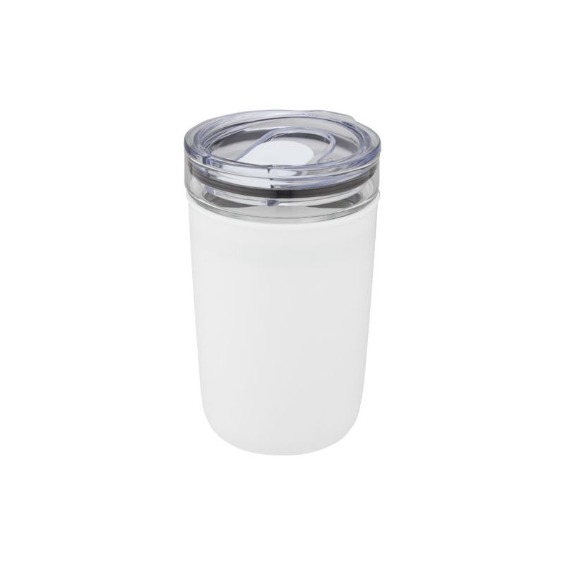 Gobelet isotherme en verre de 420 ml avec paroi extérieure en plastique recyclé "Bello"