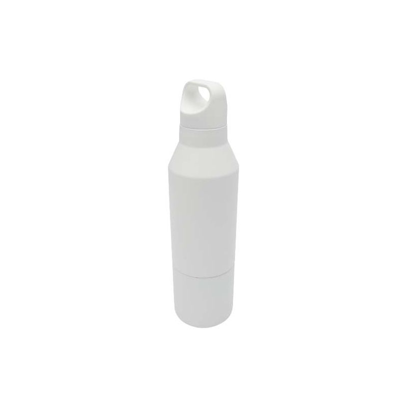 Bouteille isotherme en acier inoxydable recyclé certifié RCS de 600 ml avec gobelet de 300 ml "Odessy"