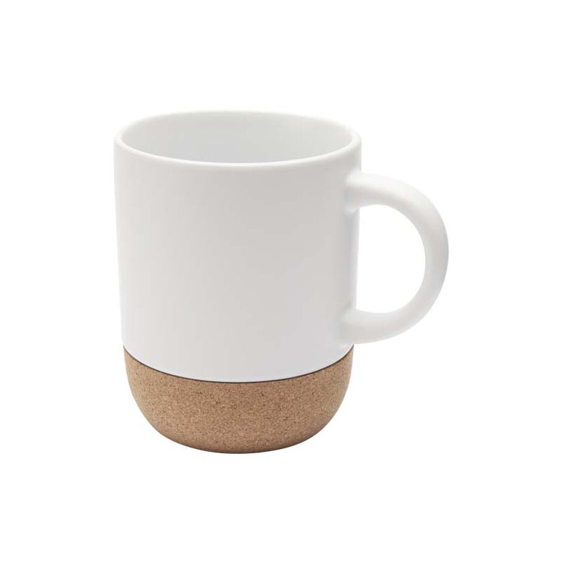 Mug en céramique de 300 ml avec détails en liège et finition mate "Billie"