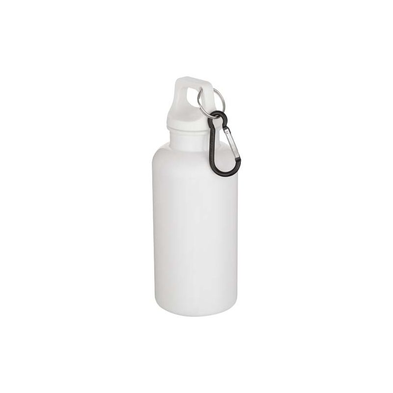 Gourde en plastique recyclé RCS Oregon 400 ml, couleur unie, avec mousqueton