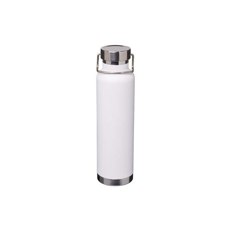 Gourde en acier inoxydable recyclé avec isolation sous vide en cuivre certifiée RCS de 650 ml "Thor"