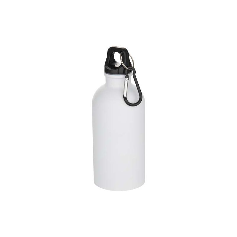 Gourde en acier inoxydable certifiée RCS à simple paroi de 400 ml avec mousqueton "Oregon"