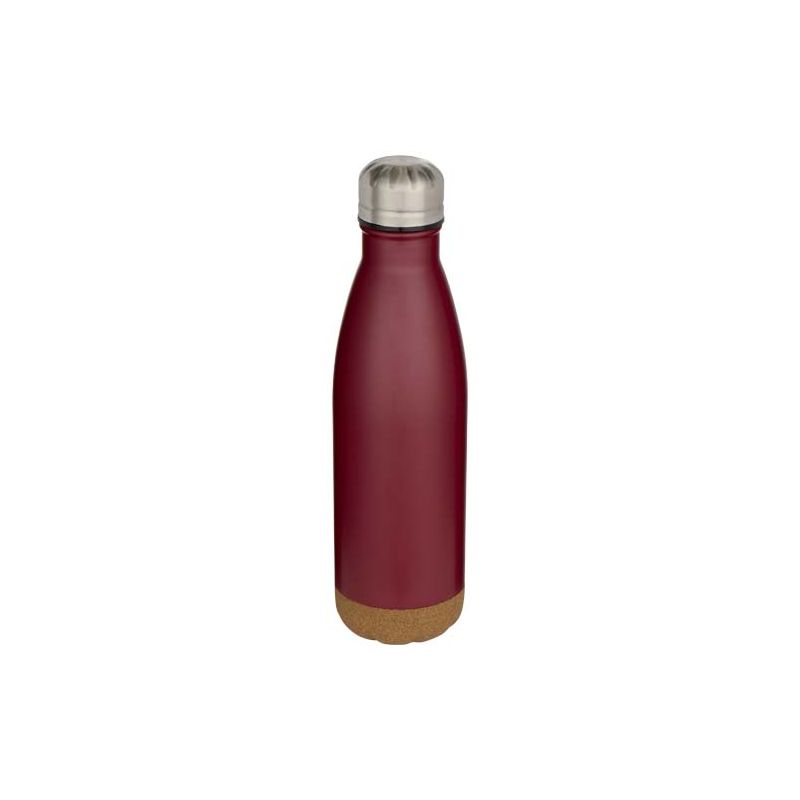 Bouteille d'eau en acier inoxydable isotherme à double paroi de 500 ml avec détails en liège "Cove"