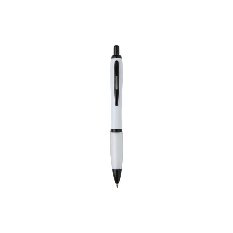 Stylo bille en plastique recyclé avec détails noirs (encre noire) "Nash"