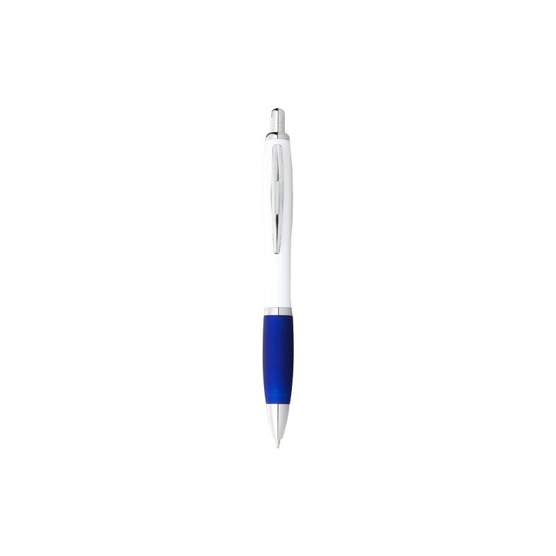 Stylo blanc avec prise colorée "Nash" (encre noire)