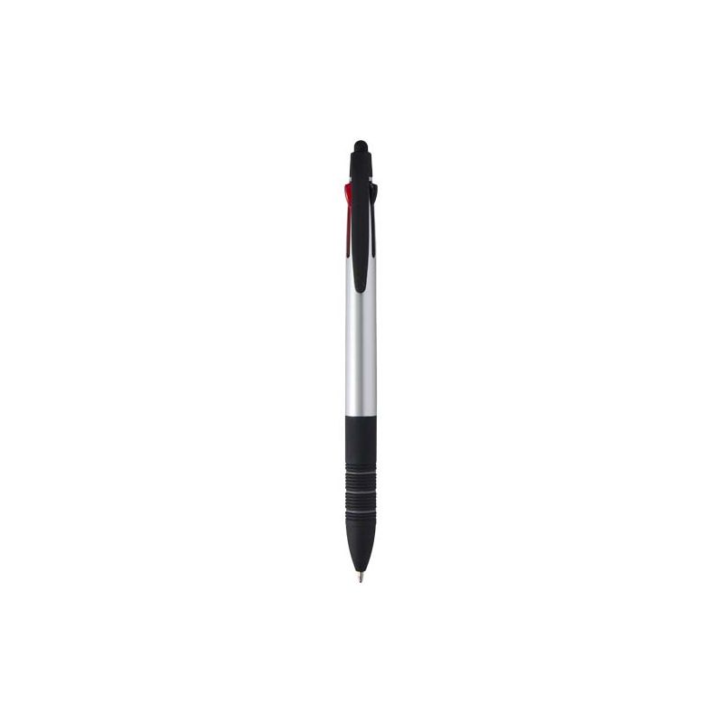 Stylo-bille recyclé RCS 3 couleurs avec stylet "Trine"