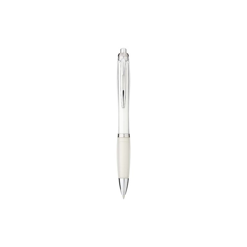 Stylo à bille avec corps et grip colorés "Nash" (encre bleue)