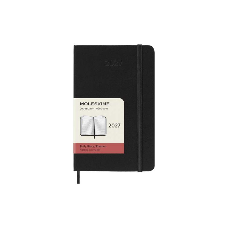 Agenda quotidienne de poche &agrave; couverture rigide 12 mois Moleskine