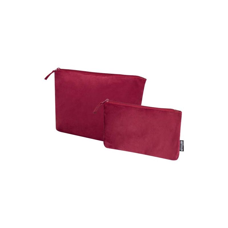Ensemble de pochettes en velours pour articles d’hygiène recyclées GRS "Swift"