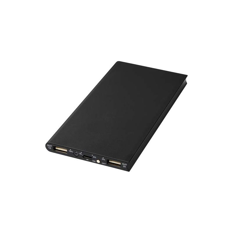 Batterie externe en aluminium de 8000 mAh « Plate »