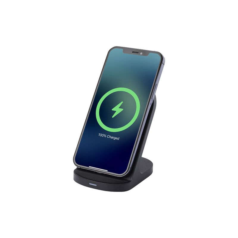 Support de charge sans fil à double bobine 15 W en plastique recyclé RCS "Loop"