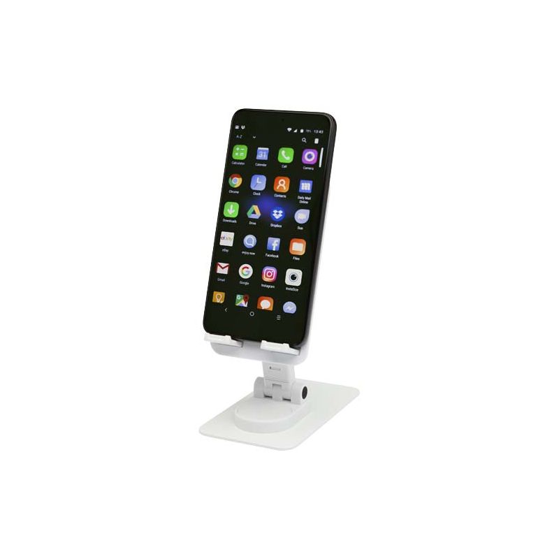 Support de téléphone pliable en plastique recyclé avec support de bureau en métal "Alhena"
