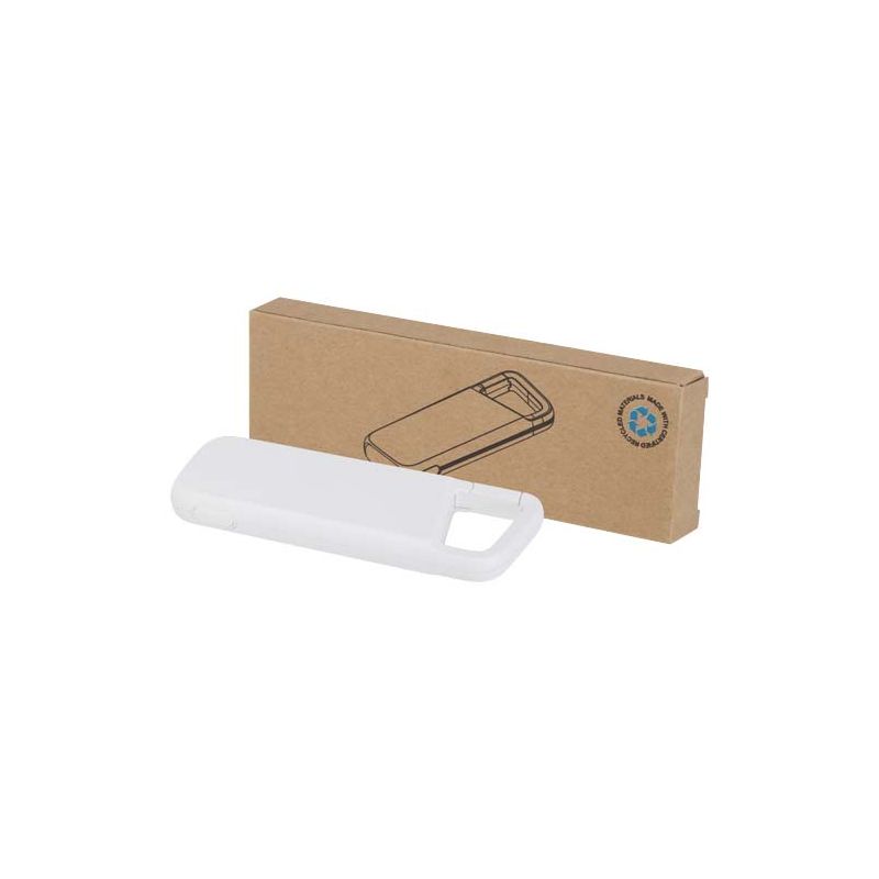 Batterie externe en plastique recyclé de 5 000 mAh, 12 W, résistante à l’eau, avec mousqueton « Alkes »