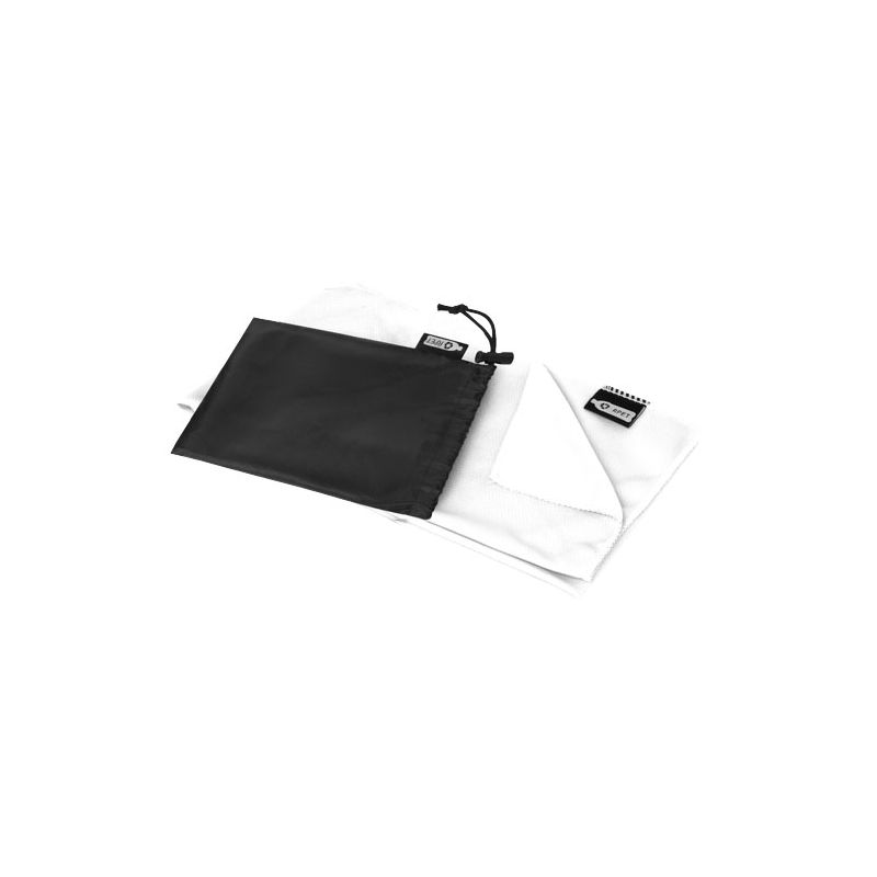 Serviette rafraîchissante de sport en RPET recyclé avec pochette 80 x 30 cm "Raquel"