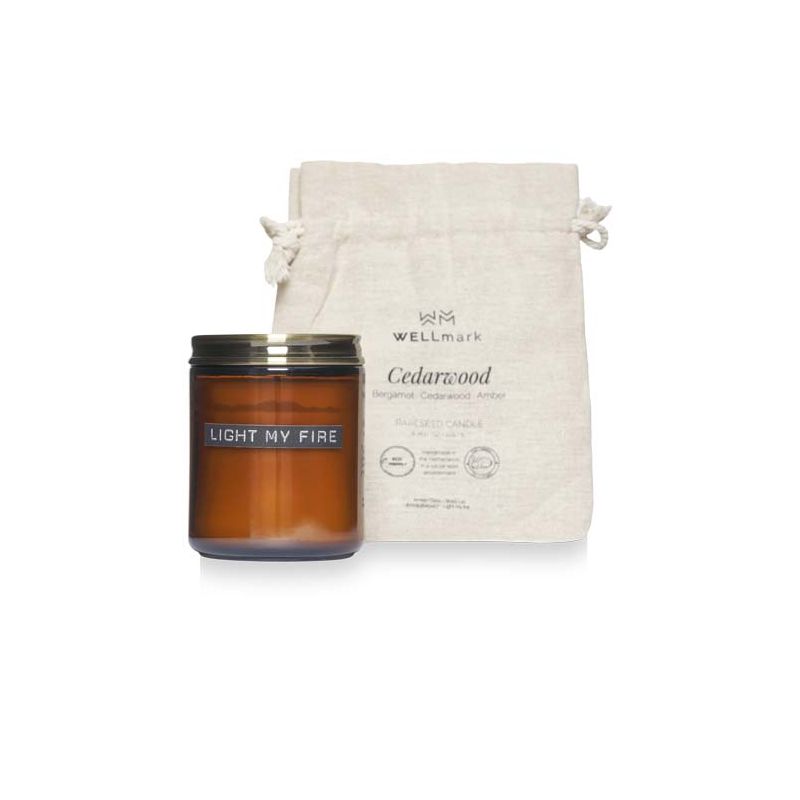 Bougie moyenne parfumée au bois de cèdre "Wellmark"