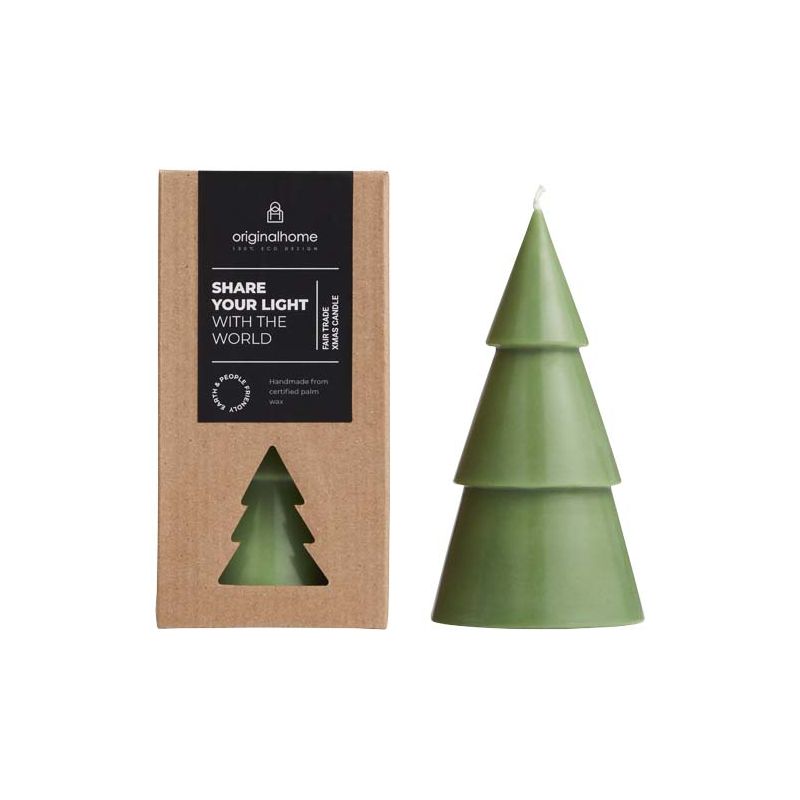 Bougie sapin de Noël au matcha - L "Originalhome"