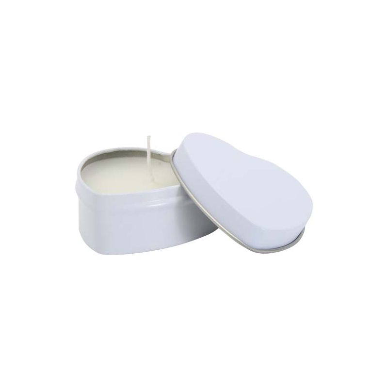 Bougie en étain en forme de cœur parfumée à la vanille "Blissful"