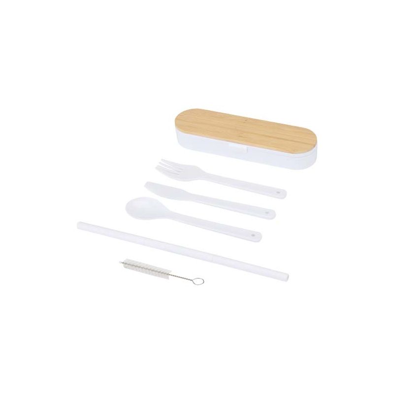 Coffret de couverts avec couvercle en bambou "Runa"