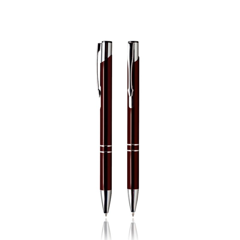 Stylo à bille en plastique Admix, avec clip en métal