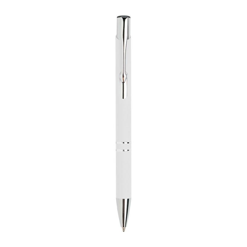 Stylo à bille en aluminium, avec finition en caoutchouc