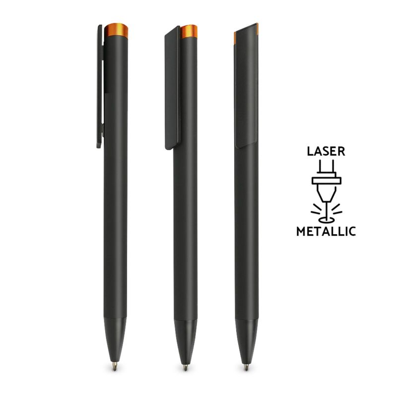 Clipsy Stylo à bille en aluminium, avec finition en caoutchouc