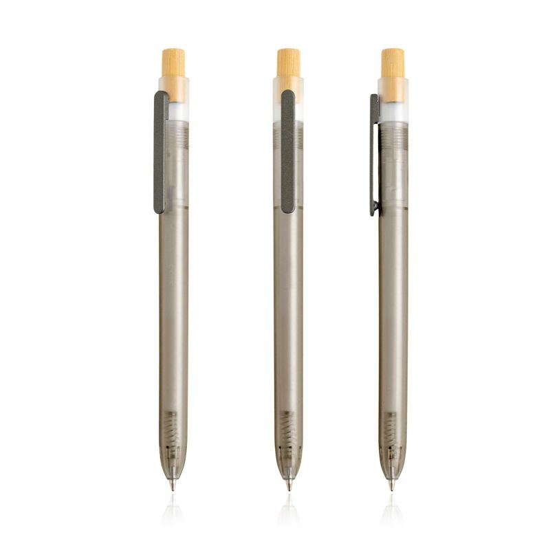 OPC Translucide Stylo-bille en PC des océans translucide, détail en bambou