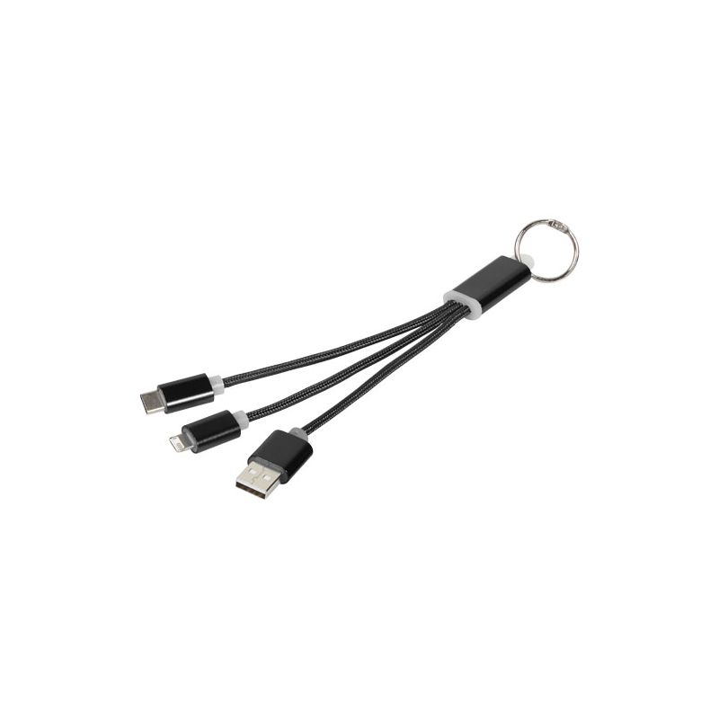Câble de chargement 3-en-1 avec porte-clés "Metal"