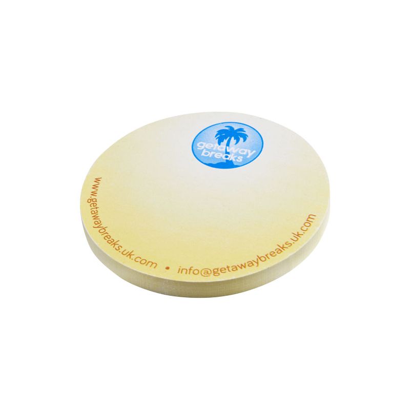 Notes adhésives recyclées en forme de cercle "Sticky-Mate®"