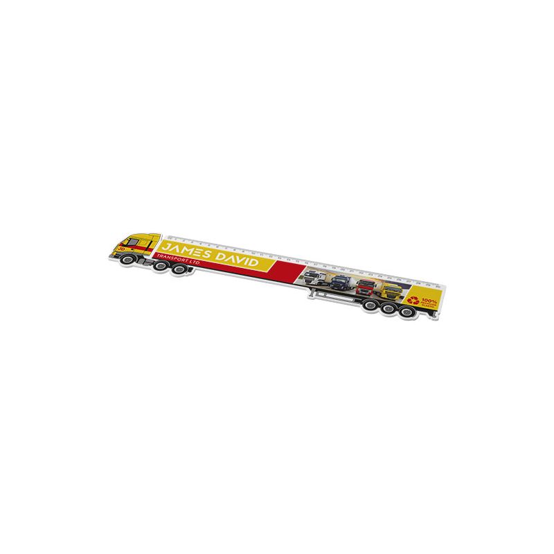 Règle en plastique recyclé en forme de camion de 30 cm "Tait"