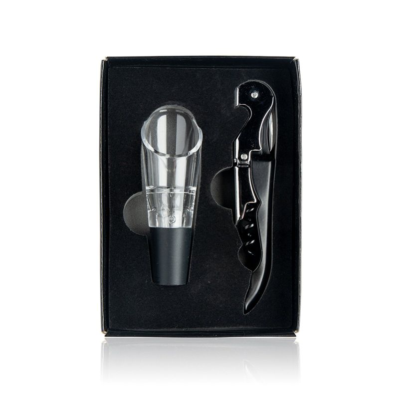 Dwine Set de vin en acier inoxydable, avec tire-bouchon et décanteur