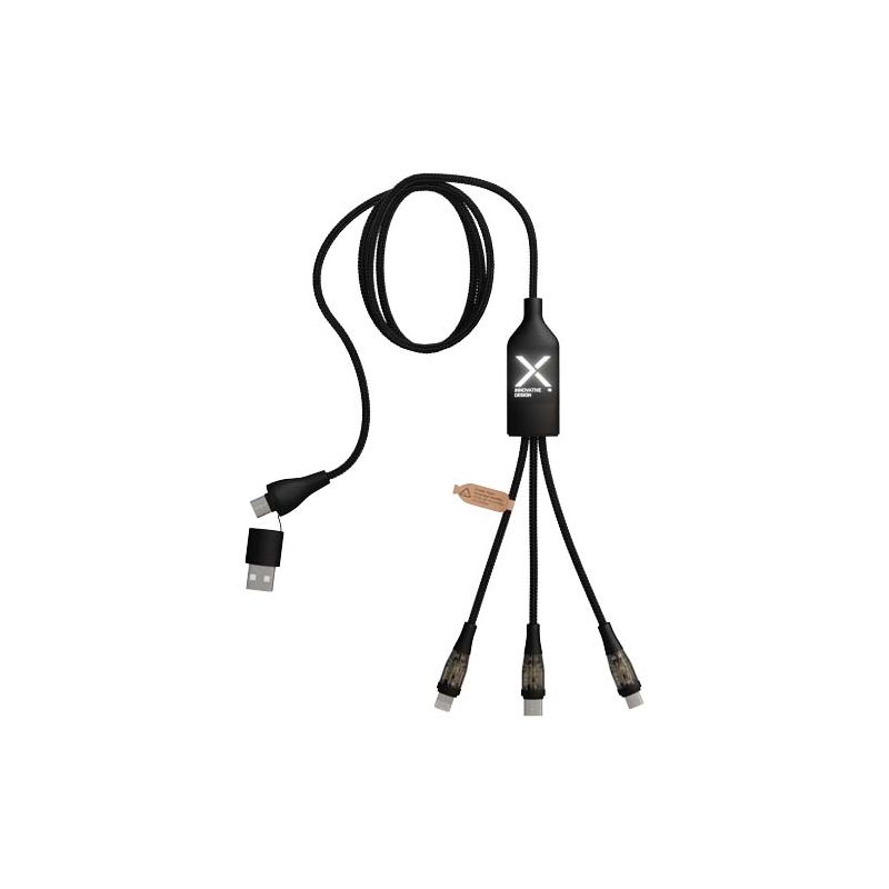 Câble de charge rapide 5-en-1 100 W / 5 A avec écran digital "SCX.design C50"