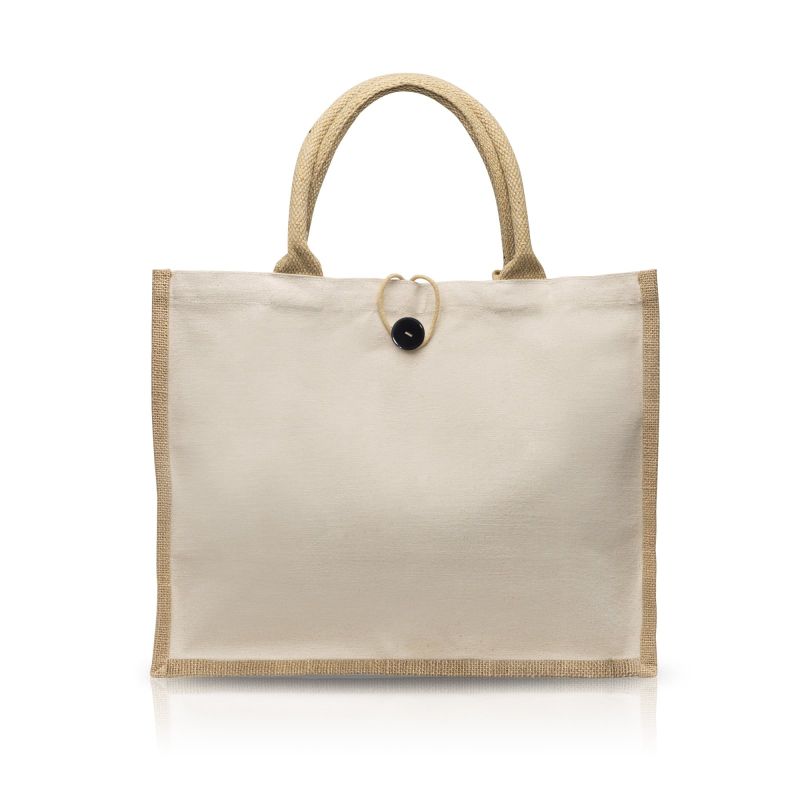 Jutecot Sac en jute, avec toile 100% coton