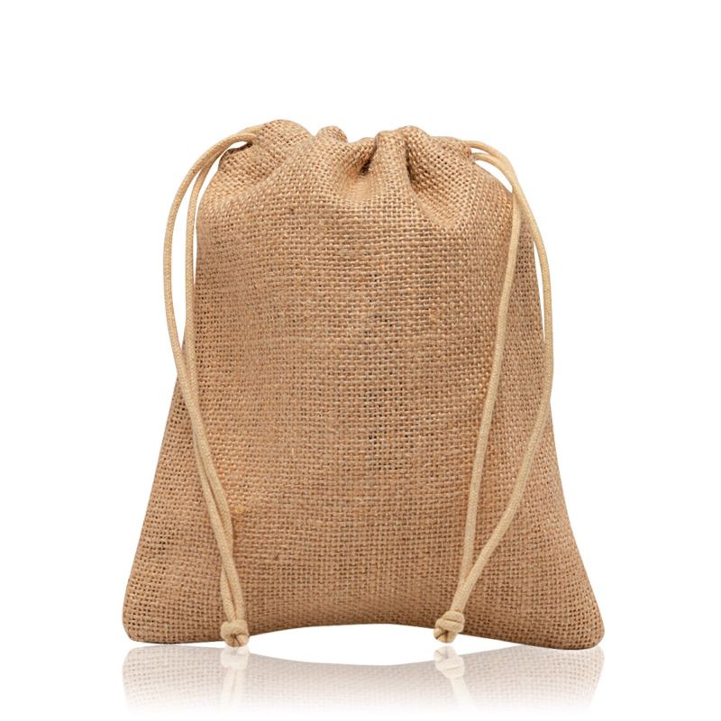 Saco moyen en jute de Nashik, avec cordons