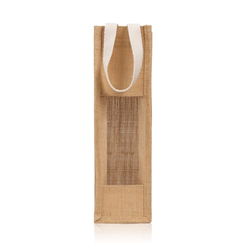 JuteOne Sac en jute, pour 1 bouteille