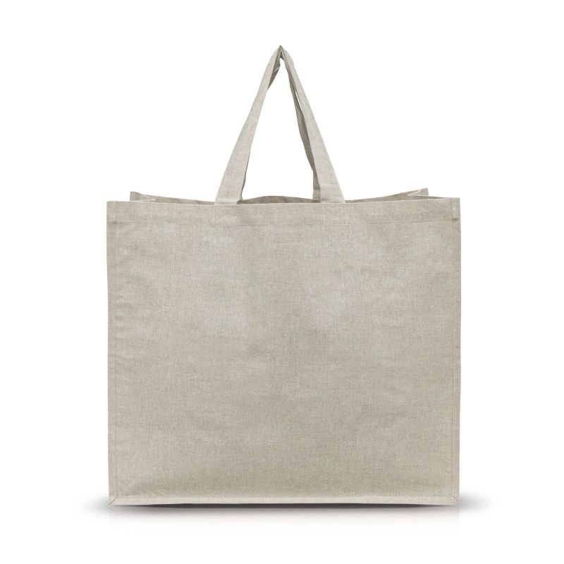 Shopper Sac en coton recyclé avec laminage intérieur.