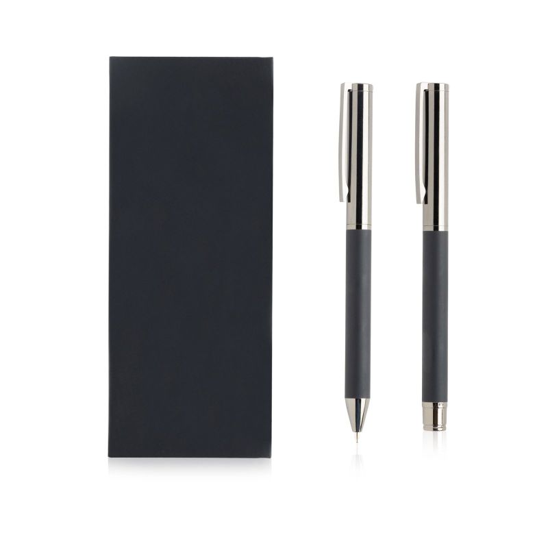 Kalel Coffret de roller et stylo bille en métal, étui cadeau