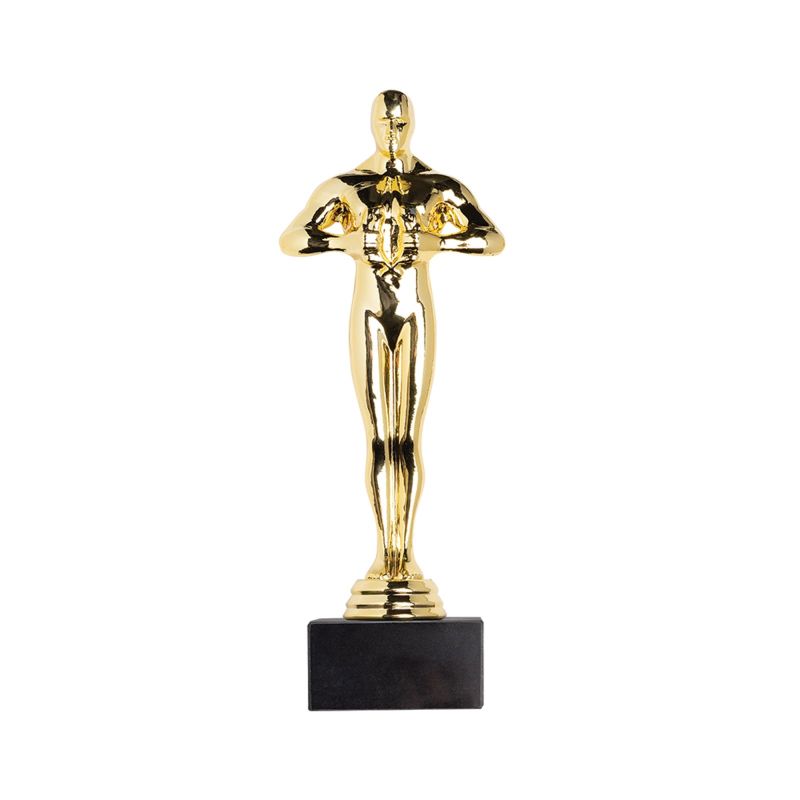 Harmon Trophée statuette dorée, avec base en marbre