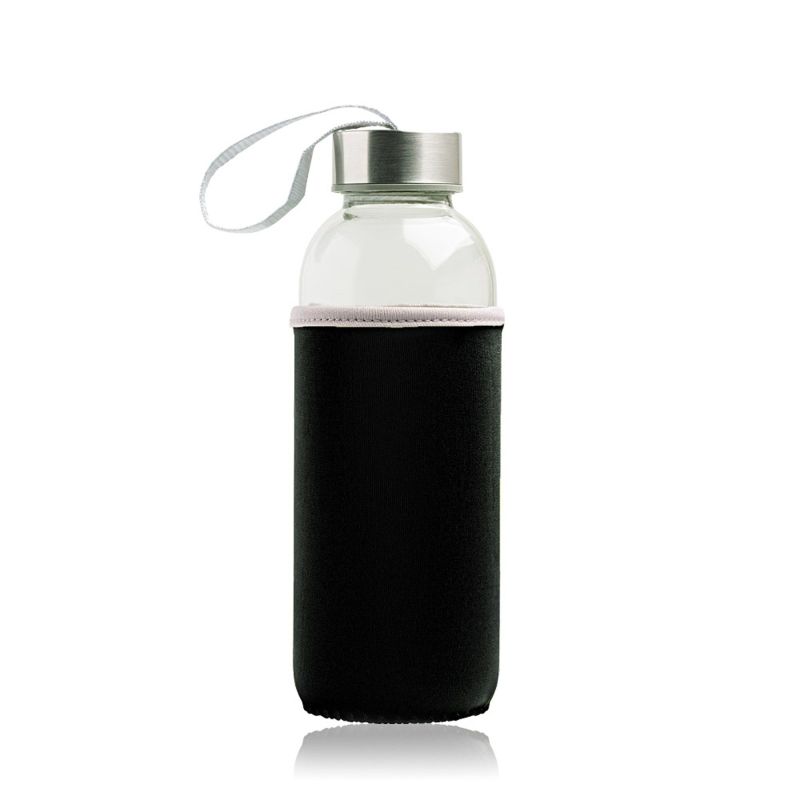 Neobouteille Bouteille en verre, avec bouchon en métal et manchon en néoprène