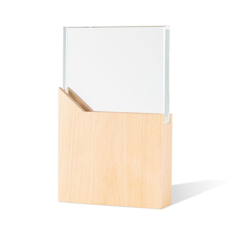 Récompense Trophée en bois et verre