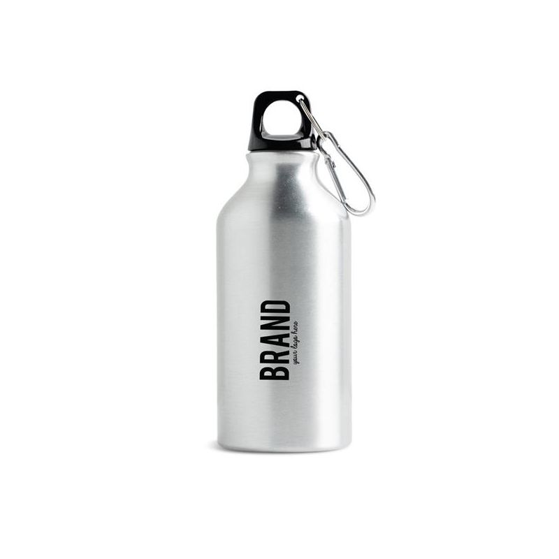 Freshy R Bouteille en aluminium recyclé, 400ml avec bouchon coloré