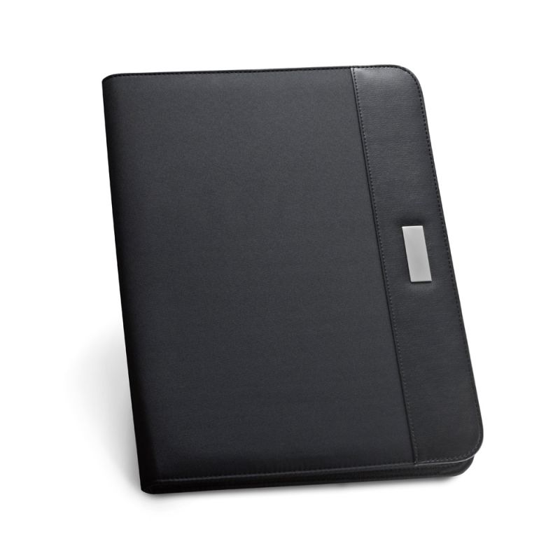 PASZO Pochette A4 en PU et microfibre avec bloc de pages lignée