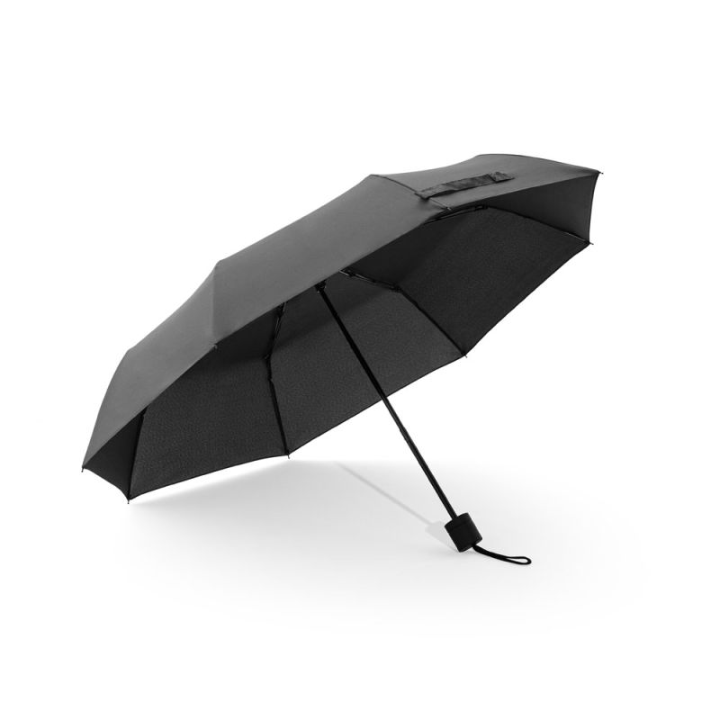 AIDEN Parapluie 21" en polyester recyclé (100% rPET) pongé 190T, pliable en 3 sections