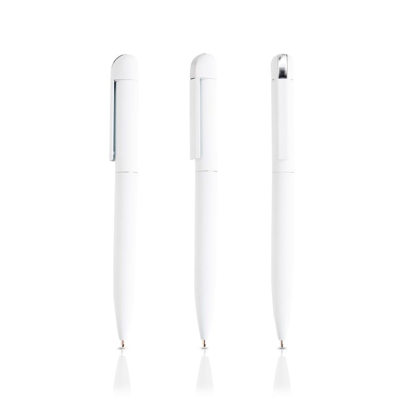 Folk Twist Stylo-bille en acier inoxydable recyclé