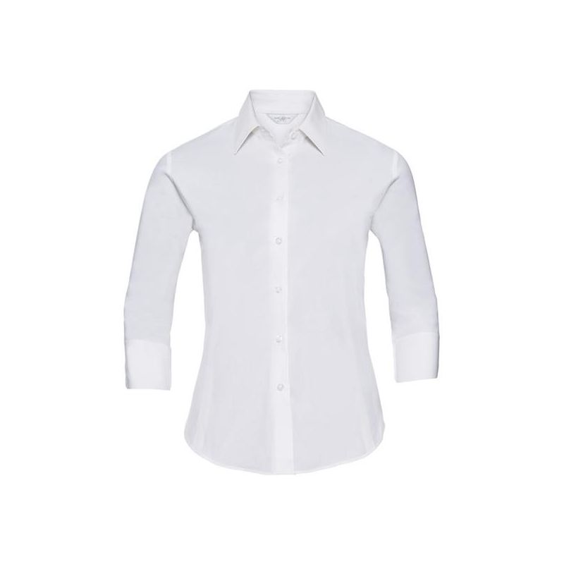 Chemise en popeline à manches longues pour femme
